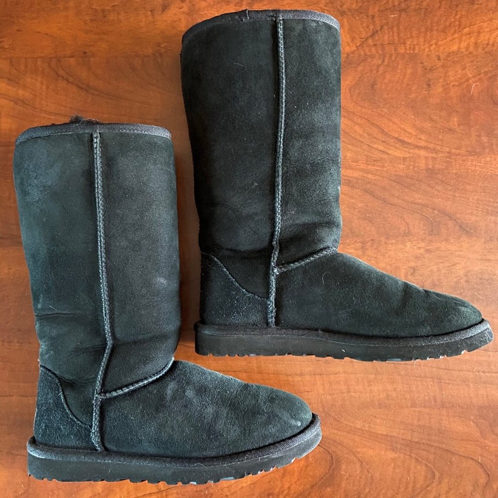 UGG Boots Classic Tall Black Women's Size 6